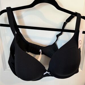 Cacique Lane Bryant- Boost Plunge Black Bra 46D NWT